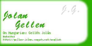 jolan gellen business card